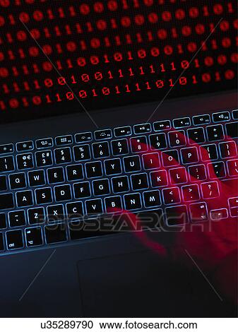 Computer hacker at work View Large Photo Image Stock Image - Computer hacker at work. Fotosearch