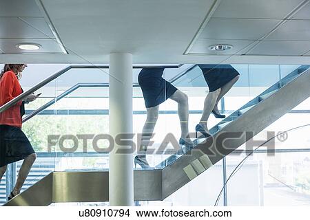 Legs of businesswomen moving up office stairs View Large Photo Image Picture - Legs of businesswomen moving up office stairs. Fotosearch