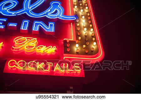 "Neon bar sign, Los Angeles, California, USA" View Large Photo Image Stock Image - "Neon bar sign, Los Angeles, California, USA". Fotosearch