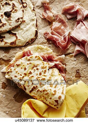 Stock Photo - "Piadina or Piada, thin Italian flatbread". Fotosearch