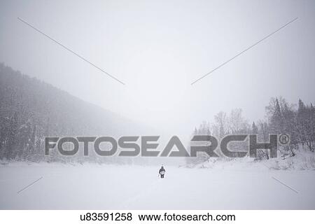 "Rear view of man walking through snow covered valley, Sarsy Village, Sverdlovsk Oblast, Russia" View Large Photo Image Stock Photo - "Rear view of man walking through snow covered valley, Sarsy Village, Sverdlovsk Oblast, Russia". Fotosearch