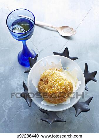Still life with bowl of fried ice cream View Large Photo Image Stock Image - Still life with bowl of fried ice cream. Fotosearch