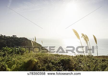 Stock Photo - "View of Erretegia beach, Bidart, France". Fotosearch
