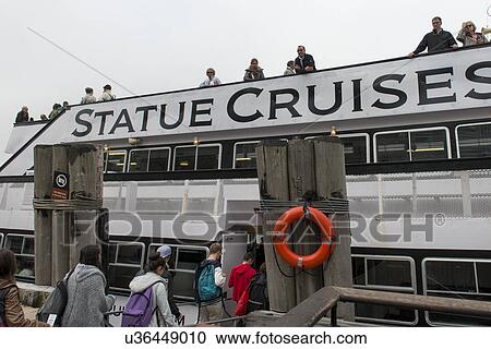Stock Image - "Liberty Island, New York Harbor, Manhattan, New York City, New York State, USA". Fotosearch