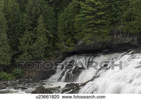 Stock Image - "Plaisance Falls, Petite-Nation River, Quebec, Canada". Fotosearch