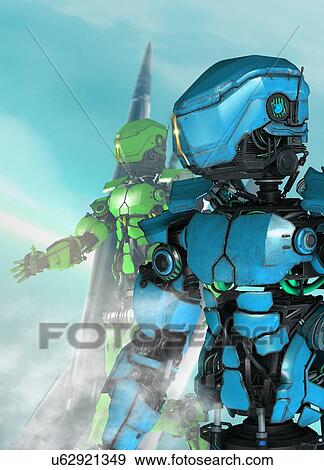 Stock Illustration - Androids, illustration. Fotosearch