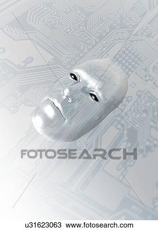 Drawing - Artificial intelligence, illustration. Fotosearch