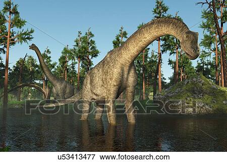 Stock Illustration - Brachiosaurus. Fotosearch