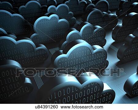Cloud computing View Large Illustration Clipart - Cloud computing. Fotosearch