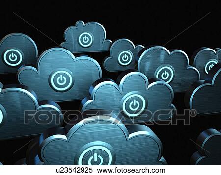 Stock Illustration - Cloud computing. Fotosearch