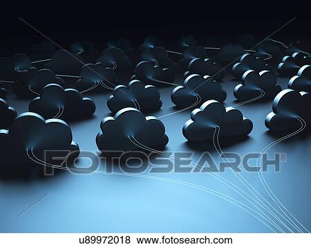 Stock Illustration - Cloud computing. Fotosearch