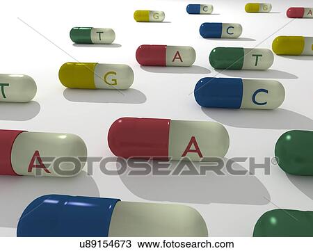 Drawing - Gene therapy. Fotosearch