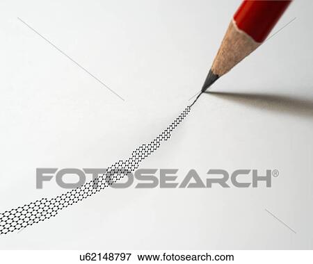 Graphite pencil and graphene View Large Illustration Stock Illustration - Graphite pencil and graphene. Fotosearch