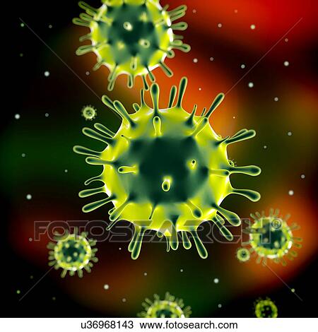 Influenza virus (H1N1), illustration View Large Illustration Drawing - Influenza virus (H1N1), illustration. Fotosearch