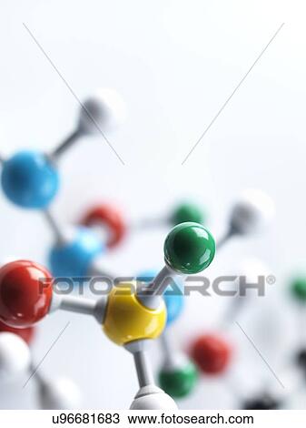 Stock Image - Molecular model. Fotosearch