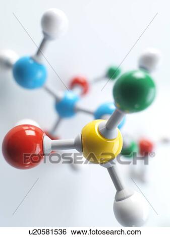 Stock Photograph - Molecular model. Fotosearch