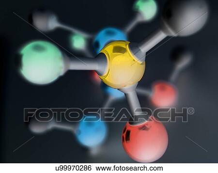 Stock Photograph - Molecular model. Fotosearch