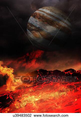 Surface of planet, illustration View Large Illustration Drawing - Surface of planet, illustration. Fotosearch