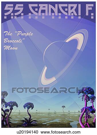 Travel Poster 55 Cancri F View Large Illustration Clipart - Travel Poster 55 Cancri F. Fotosearch