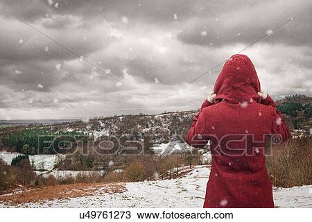 "Backview of woman looking at landscape, Clent Hills, Worcestershire, UK" View Large Photo Image Stock Image - "Backview of woman looking at landscape, Clent Hills, Worcestershire, UK". Fotosearch