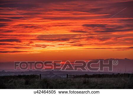 "Cloudscape at sunset, Delabole, Cornwall, England" View Large Photo Image Stock Photography - "Cloudscape at sunset, Delabole, Cornwall, England". Fotosearch