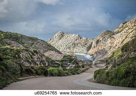 Stock Photography - "Coastal road, Cagliari, Sardinia, Italy". Fotosearch