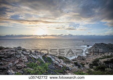 Stock Image - "Coastal scene, Cagliari, Sardinia, Italy". Fotosearch
