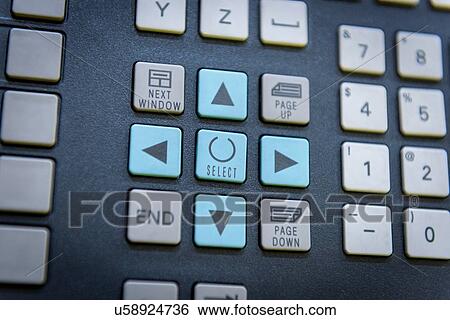 Detail of CNC machine screen control buttons in engineering factory View Large Photo Image Stock Photograph - Detail of CNC machine screen control buttons in engineering factory. Fotosearch