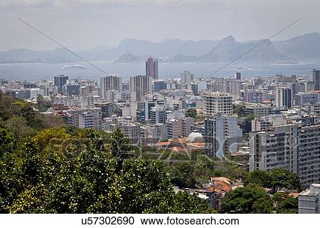 Stock Image - "Elevated view, Rio de Janeiro, Brazil". Fotosearch