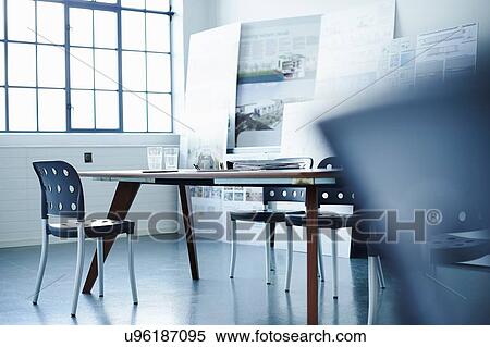 Stock Photography - Empty conference table in office. Fotosearch