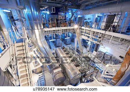 Stock Photo - "Engine room of container ship, GoSeong-gun, South Korea". Fotosearch