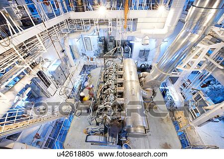 Stock Photography - "Engine room of container ship, GoSeong-gun, South Korea". Fotosearch