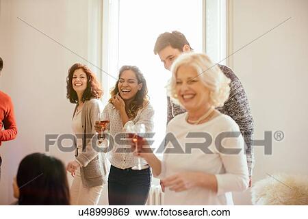 Stock Photo - Family Christmas party. Fotosearch