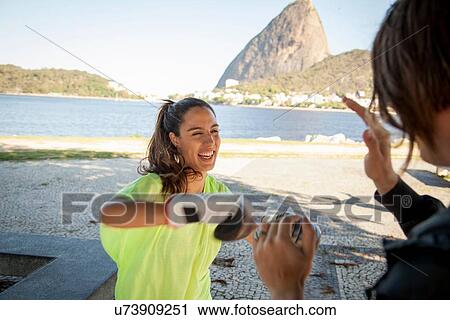 "Female boxer training with personal trainer, Rio De Janeiro, Brazil" View Large Photo Image Stock Image - "Female boxer training with personal trainer, Rio De Janeiro, Brazil". Fotosearch