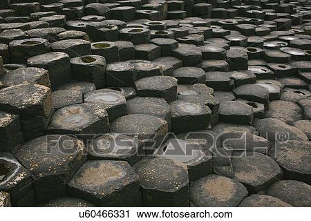 Stock Image - "Giant's Causeway, Bushmills, County Antrim, Northern Ireland". Fotosearch