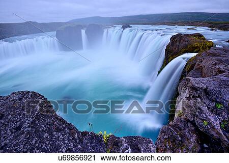 Stock Image - "Godafoss Waterfall, Iceland". Fotosearch