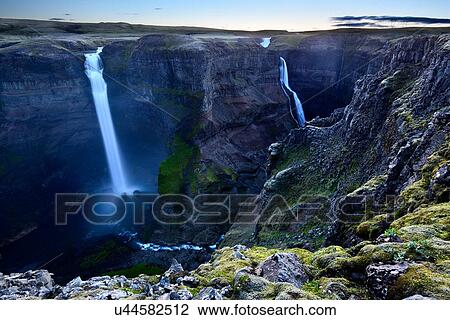 "Haifoss Waterfall, Iceland" View Large Photo Image Stock Image - "Haifoss Waterfall, Iceland". Fotosearch