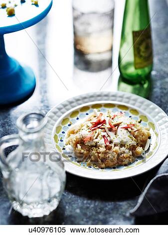 Mafroukeh (Lebanese dessert) View Large Photo Image Stock Photography - Mafroukeh (Lebanese dessert). Fotosearch