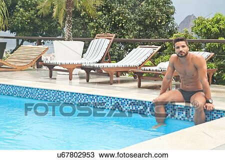 "Man in pool, Sugarloaf Mountain in background, RIo, Brazil" View Large Photo Image Stock Image - "Man in pool, Sugarloaf Mountain in background, RIo, Brazil". Fotosearch