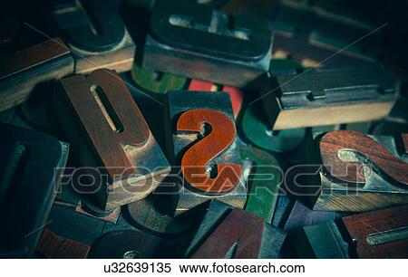 Stock Photography - "Pile of letterpress letters, close-up". Fotosearch