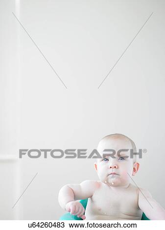 Stock Image - Portrait of a baby boy. Fotosearch
