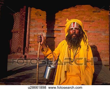 "Portrait of Indian holy man, Kathmandu, Nepal" View Large Photo Image Stock Photo - "Portrait of Indian holy man, Kathmandu, Nepal". Fotosearch