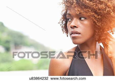 Stock Image - Portrait of woman. Fotosearch