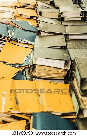 Rows of paper files View Large Photo Image Stock Photo - Rows of paper files. Fotosearch