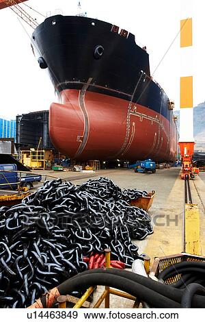"Ship in shipyard, GoSeong-gun, South Korea" View Large Photo Image Stock Photo - "Ship in shipyard, GoSeong-gun, South Korea". Fotosearch