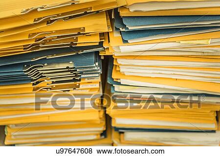 Stacks of paper files View Large Photo Image Stock Photo - Stacks of paper files. Fotosearch