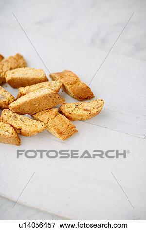 Still life of almond cantucci biscuits View Large Photo Image Stock Photo - Still life of almond cantucci biscuits. Fotosearch