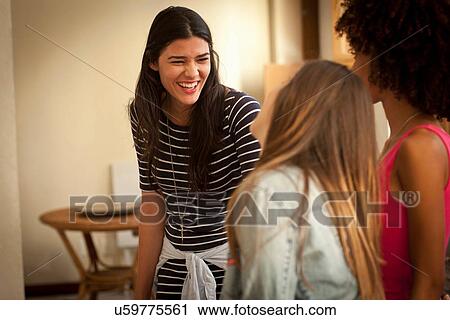 Stock Image - Students at home. Fotosearch