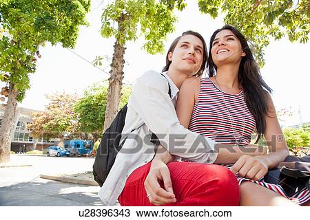 Stock Image - Students on date. Fotosearch