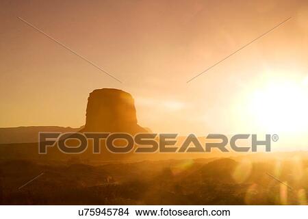 "Sunset over the Merrick Butte, Monument Valley Navajo Tribal Park, Arizona, USA" View Large Photo Image Picture - "Sunset over the Merrick Butte, Monument Valley Navajo Tribal Park, Arizona, USA". Fotosearch